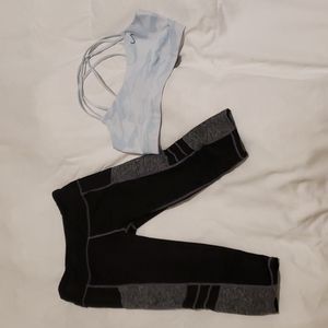 Never worn TLF sports bra (+cropped yoga pants)